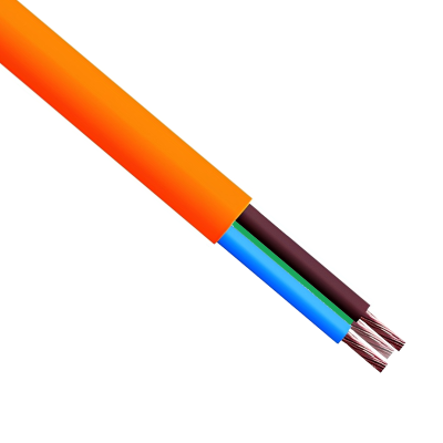 3 Core Orange Garden Flex Cable - 1.0mm x 10 Metres