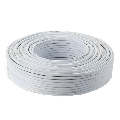 3 Core White PVC Medium Duty Flex Power Mains Cable Roll