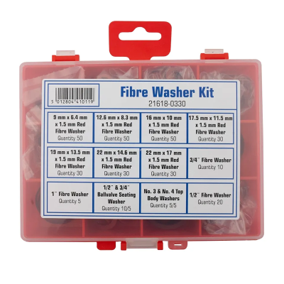 Arctic Hayes Fibre Tap Washer Kit (330 Pieces) Top