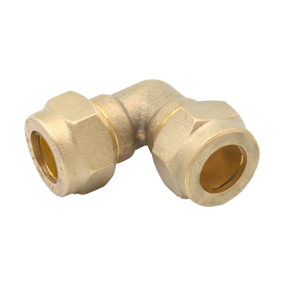 Brass Compression Equal Elbow - 10mm Left