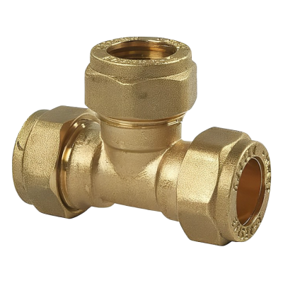 Brass Compression Equal Tee - 12mm