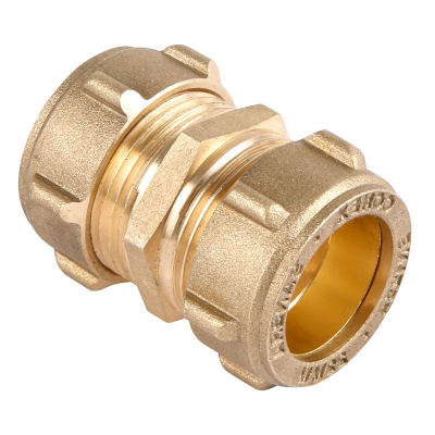 Brass Compression Female Equal Straight Coupling Fitting - 42mm