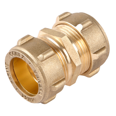 Brass Compression Female Equal Straight Coupling Fitting Left