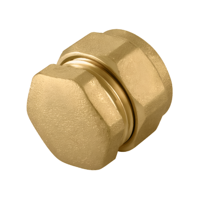 Brass Compression Stop End - 35mm Left