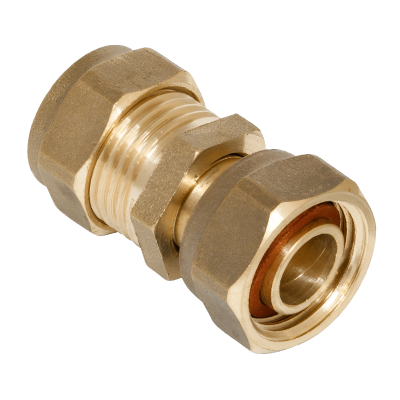 Brass Compression Straight Tap Connector - 15mm x 1:2 BSP