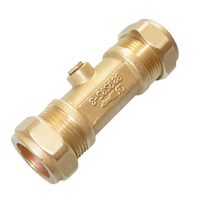 Brass DZR Compression Double Check Valve - 15mm Left