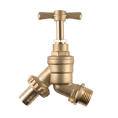 Brass DZR Hose Union Bib with Double Check Valve - 1:2 BSP Left