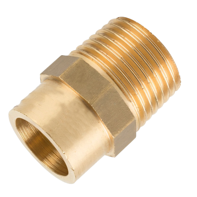 Brass End Feed Male Iron Adaptor - 15mm x 1:2 BSP Left