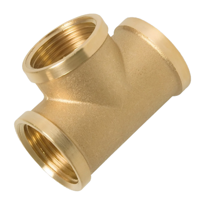 Brass Female Threaded Tee - 1 BSP Left