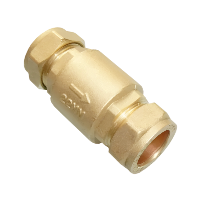 Brass Full Flow Spring Check Valve - 22mm