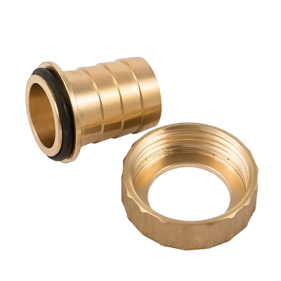 Brass Hose Union Bibtap Nut & Tail - 3:4 BSP Left