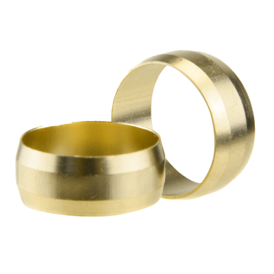 Brass Imperial Compression Ring Olive - 1 1:2 Double