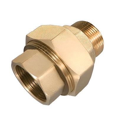 Brass Male & Female Cone Seat Union - 1:2 BSP Left