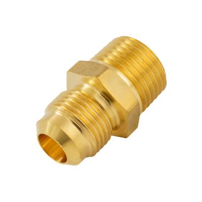 Brass Male Oil Flare Double End Union - 10mm Left