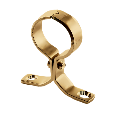 Brass Pipe Clip Bracket - 22mm Left