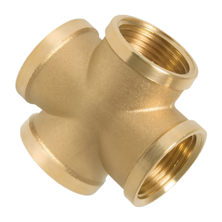 Brass Threaded Equal Cross - 1:2 BSP