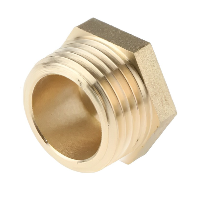 Brass Threaded Hexagon Bush - 2 Inch BSP x 3:4 Inch BSP Back