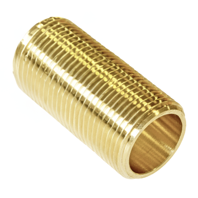 Brass Threaded Long Running Nipple - 1:2 x 2 BSP