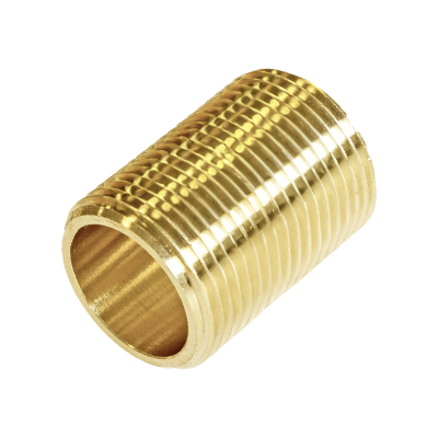 Brass Threaded Running Nipple - 3:4 BSP x 27mm Left