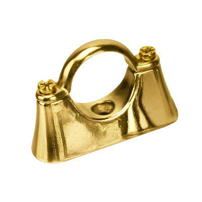 Cast Brass Hospital Pipe Bracket - 22mm