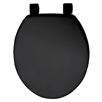 Celmac Emerald Black Standard Close Toilet Seat & Cover Front