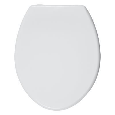 Celmac Sapphire White Toilet Seat & Cover With Plastic Hinges Front