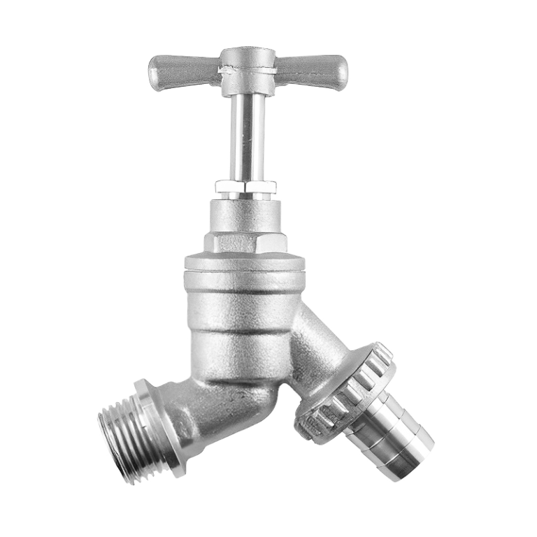 Chrome Hose Outdoor Garden Union Bib Tap - 1:2 BSP