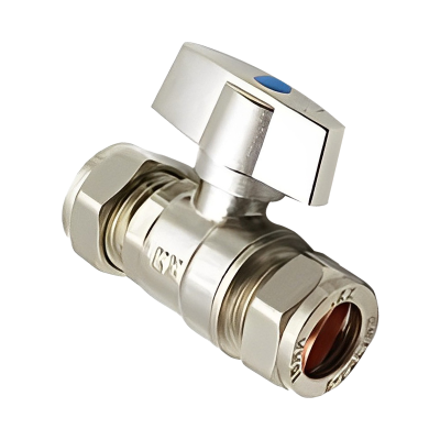 Chrome IsoPlus Full Feature Isolation Valve - 15mm