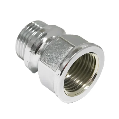 Chrome Plated Brass Extension - 1:2 BSP x 20mm