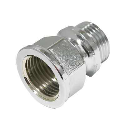 Chrome Plated Brass Extension - 1:2 BSP x 30mm Left