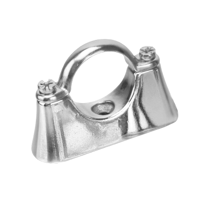 Chrome Plated Cast Brass Hospital Pipe Bracket - 22mm