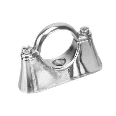 Chrome Plated Cast Brass Hospital Pipe Bracket - 28mm