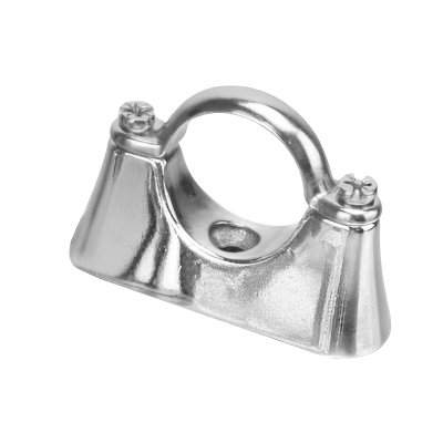 Chrome Plated Cast Brass Hospital Pipe Bracket - 28mm Left