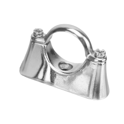 Chrome Plated Cast Brass Hospital Pipe Bracket - 35mm Left