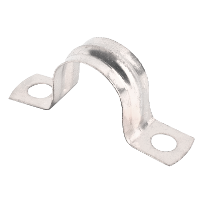 Chrome Plated Copper Pipe Saddle Clip - 22mm Right