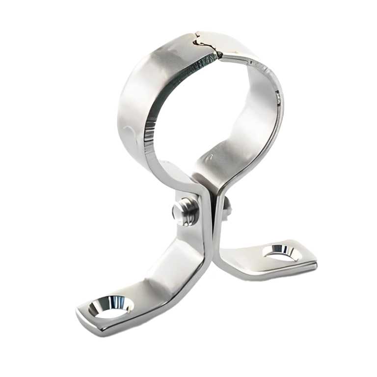 Chrome Plated Pressed Brass Pipe Clip Bracket - 15mm