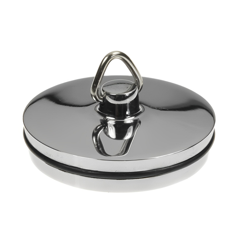 Chrome Sink:Bath Plug with Chain - 1 1:2