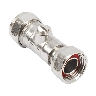 Chrome Straight Service Valve - 15mm