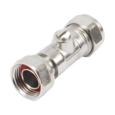 Chrome Straight Service Valve - 15mm Left