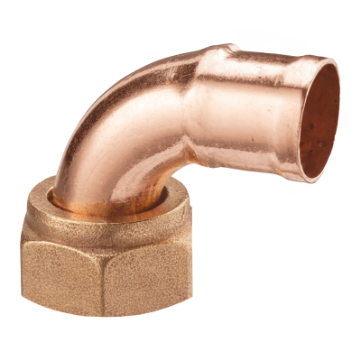 Copper End Feed Bent Cylinder Union Connector - 22mm x 1