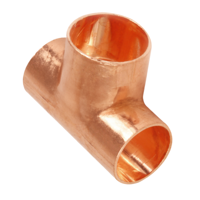 Copper End Feed Reducing Tee - 15mm x 15mm x 22mm