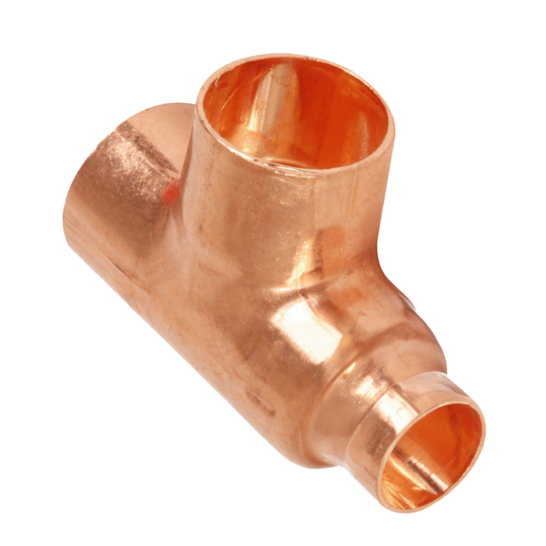 Copper End Feed Reducing Tee - 22mm x 15mm x 22mm