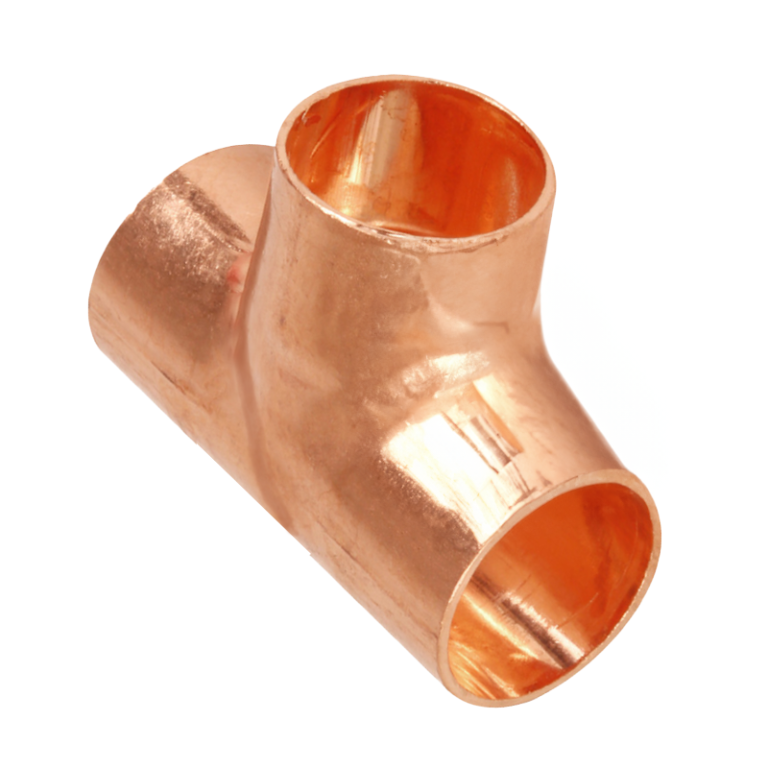 Copper End Feed Swept Pitcher Tee - 15mm