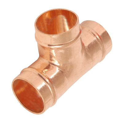 Copper Solder Ring Equal Tee - 35mm Left