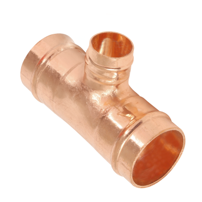 Copper Solder Ring Reducing Tee - 15mm x 15mm x 10mm