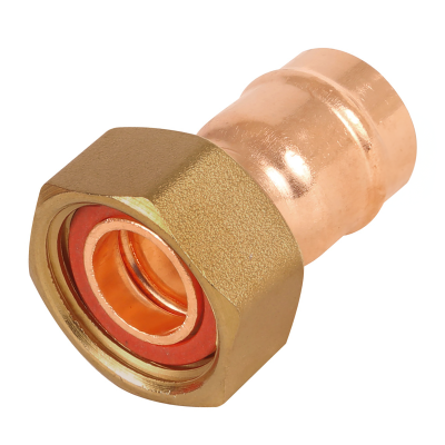 Copper Solder Ring Straight Tap Connector - 15mm x 3:4 BSP Left