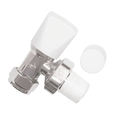 Crestalux Angled Radiator Valve - 10mm Tops