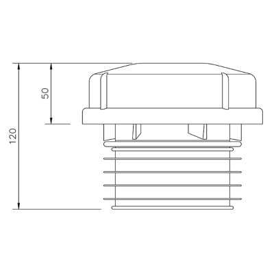 FloPlast AX110 External Black Push-Fit Air Admittance Valve - 82:110mm Spec