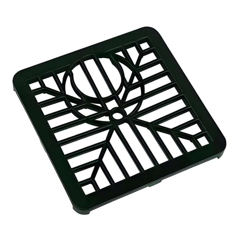 FloPlast Black Drainage Square Gully Grid - 110mm