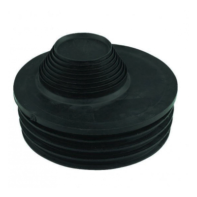 FloPlast Black Drainage Universal Waste Adaptor - 110mm Left